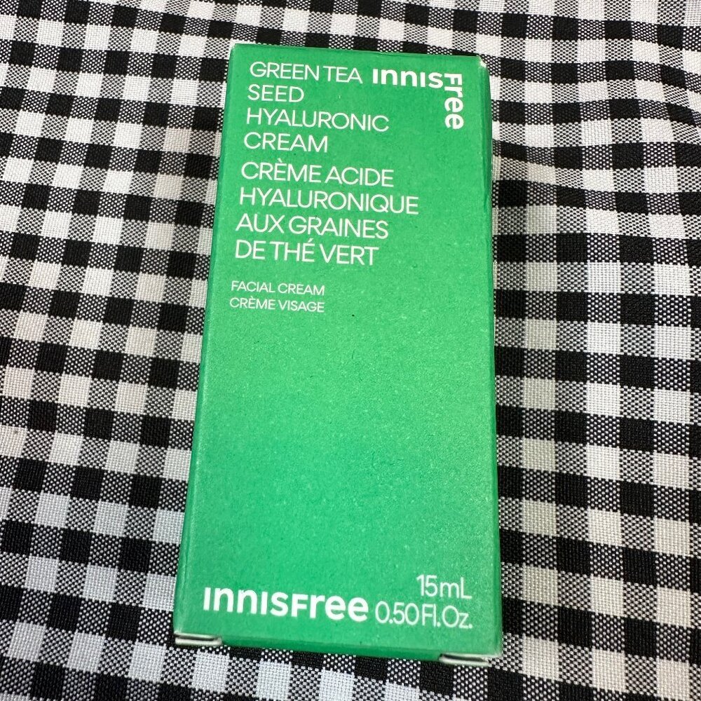 Innisfree NIB Green Tea Seed Hyaluronic Acid Cream Face Moisturizer .50 OZ